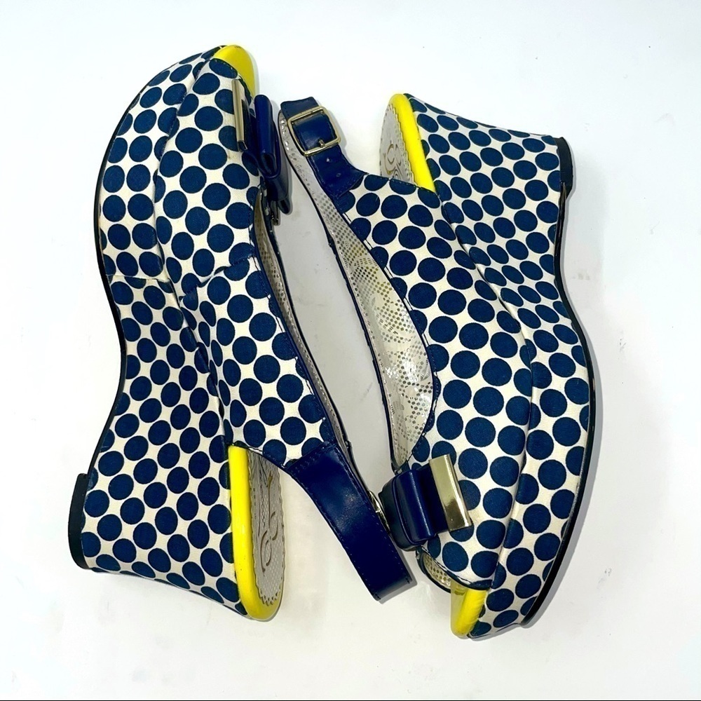 Poetic License “Mad Money” Wedge Sandals Polka Dot Size 6.5 - Picture 4 of 12
